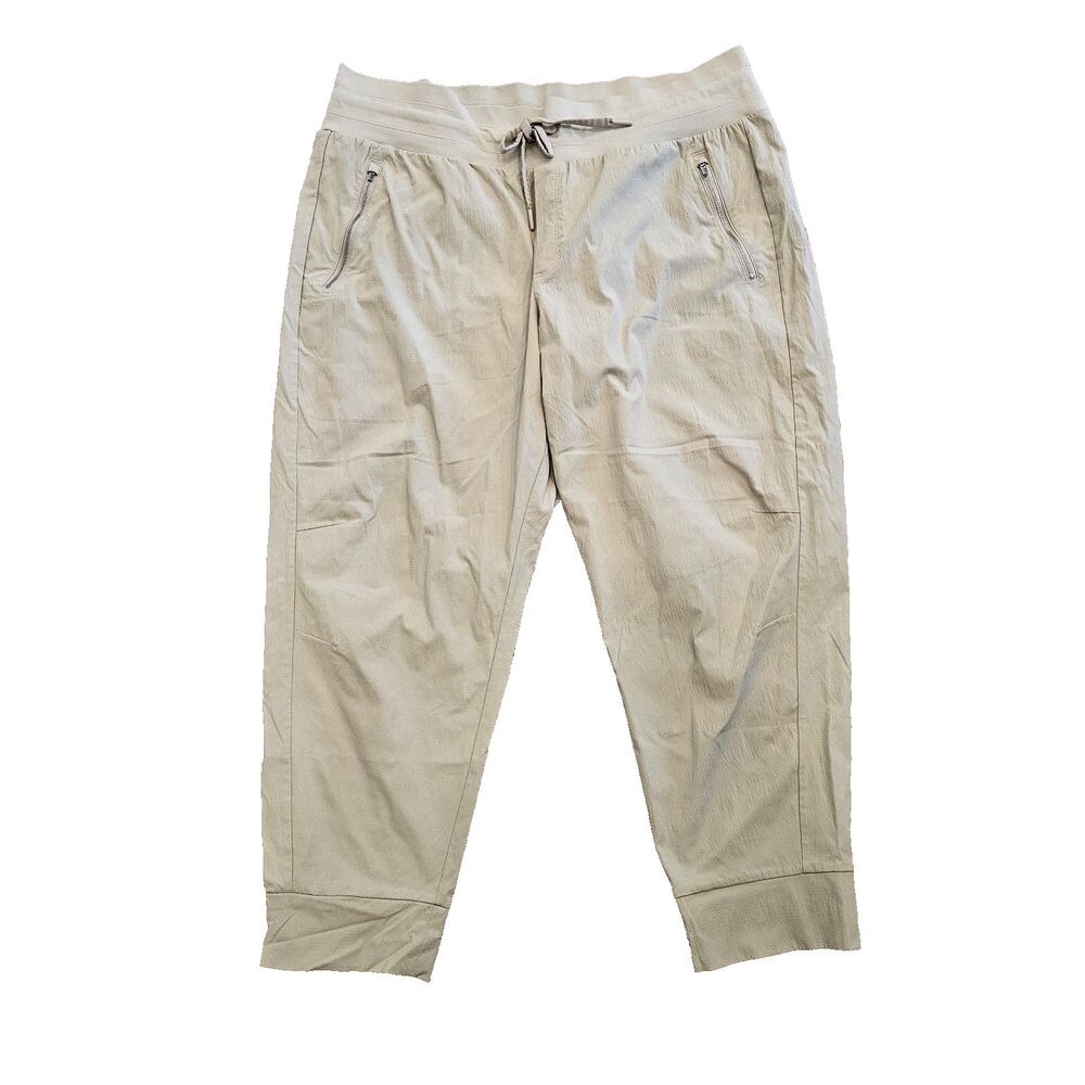 Athleta Trekkie North Jogger Pants Size 18 Beige Athleisure Activewear 405726-12
